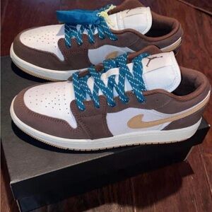 Jordan Kids Sneakers Brown and White